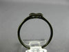 ESTATE .08CT ROUND DIAMOND 14KT BROWN GOLD 3D CLASSIC SQUARE PAVE FUN LOVE RING