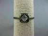ESTATE .08CT ROUND DIAMOND 14KT BROWN GOLD 3D CLASSIC SQUARE PAVE FUN LOVE RING