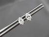 ESTATE .55CT MARQUISE CUT DIAMOND 14KT WHITE GOLD STUD EARRINGS F/G VS #5163