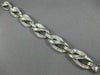 ESTATE WIDE 7.0CT DIAMOND 14KT WHITE GOLD 3D OVAL HELIX INFINITY TENNIS BRACELET