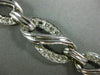 ESTATE WIDE 7.0CT DIAMOND 14KT WHITE GOLD 3D OVAL HELIX INFINITY TENNIS BRACELET