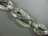 ESTATE WIDE 7.0CT DIAMOND 14KT WHITE GOLD 3D OVAL HELIX INFINITY TENNIS BRACELET