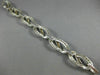 ESTATE WIDE 7.0CT DIAMOND 14KT WHITE GOLD 3D OVAL HELIX INFINITY TENNIS BRACELET