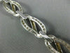 ESTATE WIDE 7.0CT DIAMOND 14KT WHITE GOLD 3D OVAL HELIX INFINITY TENNIS BRACELET