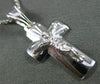 ESTATE SMALL 14KT WHITE GOLD CRUCIFIX CROSS PENDANT W/ DIAMOND CUT CHAIN #24861