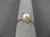 ESTATE .02CT DIAMOND & SOUTH SEA PEARL 14K YELLOW GOLD TENSION SWIRL RING #23969