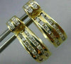ESTATE WIDE .50CT DIAMOND 14K YELLOW GOLD 3D OVAL FILIGREE DOUBLE SIDED EARRINGS