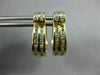 ESTATE WIDE .50CT DIAMOND 14K YELLOW GOLD 3D OVAL FILIGREE DOUBLE SIDED EARRINGS