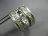 WIDE 1.15CT DIAMOND 14KT WHITE GOLD 3D PRINCESS & BAGUETTE HUGGIE HOOP EARRINGS