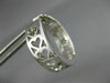 WIDE 1.15CT DIAMOND 14KT WHITE GOLD 3D PRINCESS & BAGUETTE HUGGIE HOOP EARRINGS