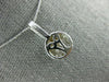 ANTIQUE .65CT DIAMOND 14KT WHITE GOLD 3D CLASSIC HALO SOLITAIRE PENDANT #1716