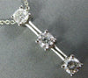 ESTATE .86CT DIAMOND 14KT WHITE GOLD 3 STONE PAST PRESENT FUTURE PENDANT #1085