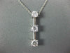 ESTATE .86CT DIAMOND 14KT WHITE GOLD 3 STONE PAST PRESENT FUTURE PENDANT #1085