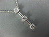 ESTATE .86CT DIAMOND 14KT WHITE GOLD 3 STONE PAST PRESENT FUTURE PENDANT #1085
