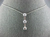 ESTATE .86CT DIAMOND 14KT WHITE GOLD 3 STONE PAST PRESENT FUTURE PENDANT #1085