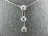 ESTATE .86CT DIAMOND 14KT WHITE GOLD 3 STONE PAST PRESENT FUTURE PENDANT #1085