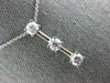 ESTATE .86CT DIAMOND 14KT WHITE GOLD 3 STONE PAST PRESENT FUTURE PENDANT #1085