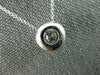 ESTATE LARGE .73CT DIAMOND 14K WHITE GOLD CIRCULAR SOLITAIRE BEZEL PENDANT #1325