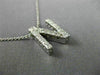 ESTATE .30CT DIAMOND 14KT WHITE GOLD CLASSIC "N" INITIAL FLOATING PENDANT #20586
