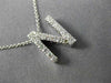 ESTATE .30CT DIAMOND 14KT WHITE GOLD CLASSIC "N" INITIAL FLOATING PENDANT #20586