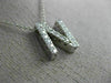 ESTATE .30CT DIAMOND 14KT WHITE GOLD CLASSIC "N" INITIAL FLOATING PENDANT #20586