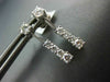 .77CT DIAMOND 14KT WHITE GOLD ROUND CLASSIC JOURNEY DROP HANGING EARRINGS #1240