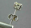 ESTATE .38CT DIAMOND 14KT WHITE GOLD ROUND CLASSIC 4 PRONG STUD EARRINGS #1656