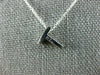 ESTATE .10CT DIAMOND 14KT WHITE GOLD 3D CLASSIC PAVE "T" FLOATING PENDANT #405