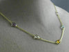 ESTATE 9.25CT AAA MULTI GEM 14KT YELLOW GOLD 3D OVAL BY THE YARD LOVE NECKLACE