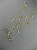 ESTATE 9.25CT AAA MULTI GEM 14KT YELLOW GOLD 3D OVAL BY THE YARD LOVE NECKLACE