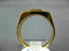ESTATE WIDE 1.10CT DIAMOND & AAA RUBY 18KT YELLOW GOLD PRINCESS SQUARE MENS RING