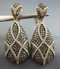 LARGE 6.13CT WHITE & CHOCOLATE FANCY DIAMOND 18KT ROSE GOLD TEAR DROP EARRINGS