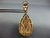 LARGE 6.13CT WHITE & CHOCOLATE FANCY DIAMOND 18KT ROSE GOLD TEAR DROP EARRINGS