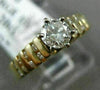 ESTATE .65CT DIAMOND 14K WHITE & YELLOW GOLD 2 ROW CHANNEL ENGAGEMENT RING #2964