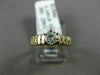 ESTATE .65CT DIAMOND 14K WHITE & YELLOW GOLD 2 ROW CHANNEL ENGAGEMENT RING #2964