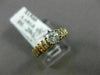 ESTATE .65CT DIAMOND 14K WHITE & YELLOW GOLD 2 ROW CHANNEL ENGAGEMENT RING #2964