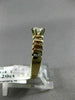 ESTATE .65CT DIAMOND 14K WHITE & YELLOW GOLD 2 ROW CHANNEL ENGAGEMENT RING #2964