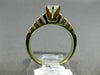 ESTATE .65CT DIAMOND 14K WHITE & YELLOW GOLD 2 ROW CHANNEL ENGAGEMENT RING #2964