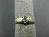 ESTATE .65CT DIAMOND 14K WHITE & YELLOW GOLD 2 ROW CHANNEL ENGAGEMENT RING #2964