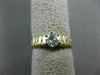 ESTATE .65CT DIAMOND 14K WHITE & YELLOW GOLD 2 ROW CHANNEL ENGAGEMENT RING #2964