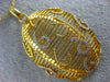 EXTRA LARGE .41CT DIAMOND 18K YELLOW GOLD 3D OVAL OPEN FILIGREE FLOATING PENDANT