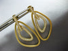 ESTATE .34CT DIAMOND 18KT YELLOW GOLD MATTE & SHINY TRIANGULAR HANGING EARRINGS