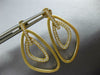 ESTATE .34CT DIAMOND 18KT YELLOW GOLD MATTE & SHINY TRIANGULAR HANGING EARRINGS