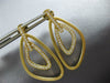 ESTATE .34CT DIAMOND 18KT YELLOW GOLD MATTE & SHINY TRIANGULAR HANGING EARRINGS