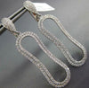 LARGE 2.33CT DIAMOND 18KT WHITE GOLD 3D OVAL INFINITY CLIP ON HANGING EARRINGS