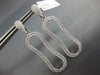 LARGE 2.33CT DIAMOND 18KT WHITE GOLD 3D OVAL INFINITY CLIP ON HANGING EARRINGS