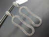 LARGE 2.33CT DIAMOND 18KT WHITE GOLD 3D OVAL INFINITY CLIP ON HANGING EARRINGS