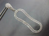 LARGE 2.33CT DIAMOND 18KT WHITE GOLD 3D OVAL INFINITY CLIP ON HANGING EARRINGS