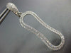 LARGE 2.33CT DIAMOND 18KT WHITE GOLD 3D OVAL INFINITY CLIP ON HANGING EARRINGS