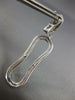 LARGE 2.33CT DIAMOND 18KT WHITE GOLD 3D OVAL INFINITY CLIP ON HANGING EARRINGS